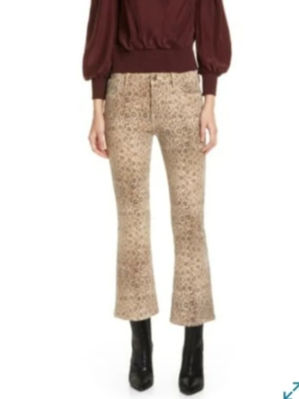 Frame Denim Le Crop Snake Print Denim Women's Size 25